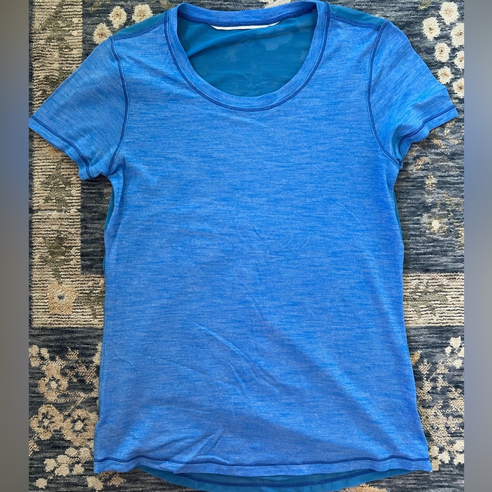 Lululemon Blue Mesh Back Shirt